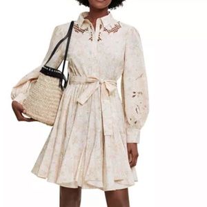 Rebelia Belted Floral Shirtdress from Maje